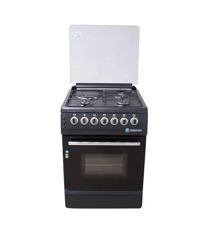 60x60cm Standing Cooker, 3 Gas 1 Elect Burners, Matt Black Top & Body – MY DIVA 603G1E OG-6831 BLK