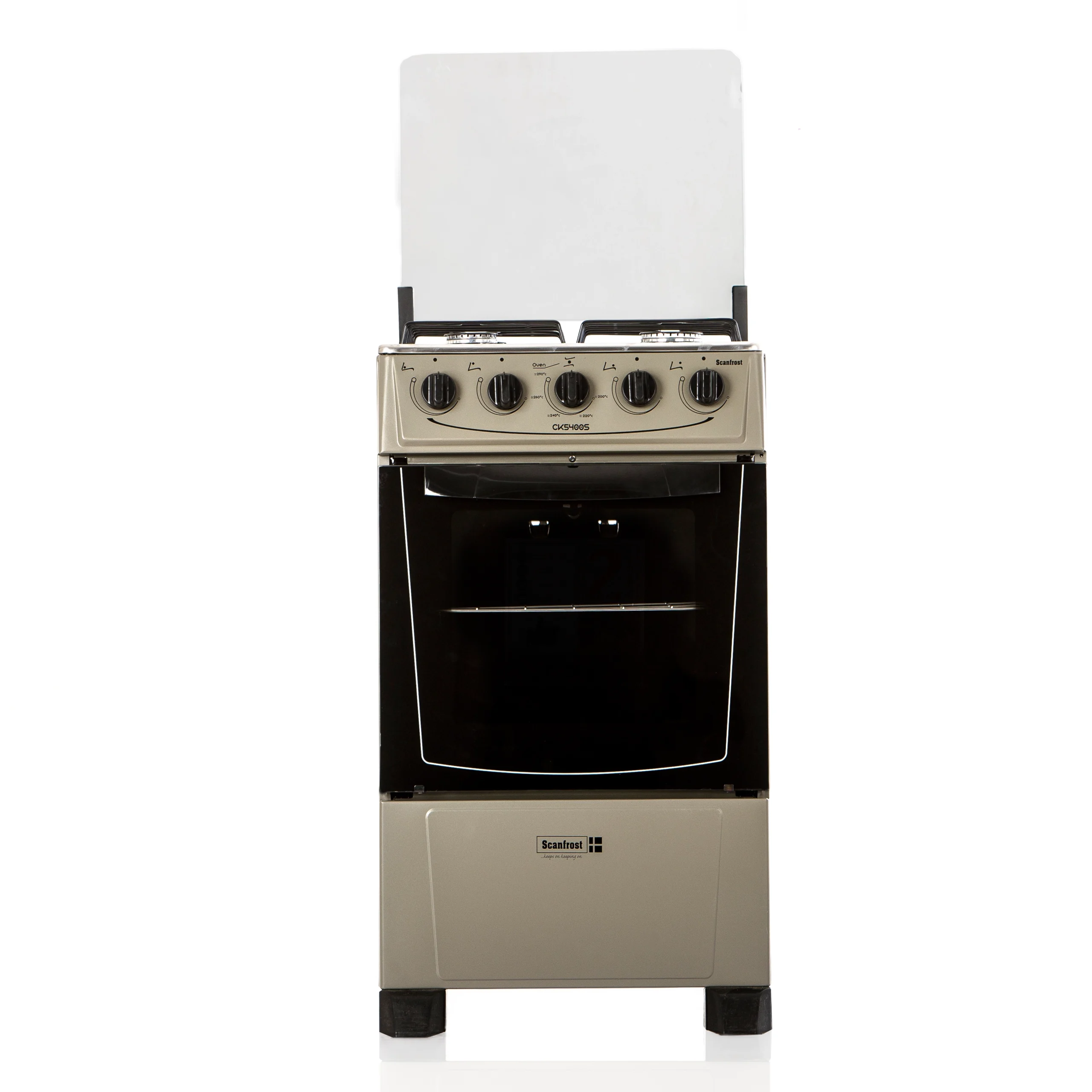 CK 5400NG Inox & Black 50 x 55 CM Gas cooker