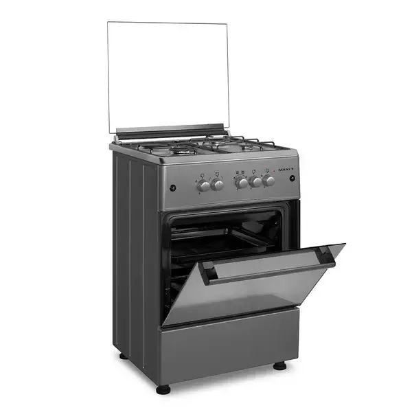 Maxi Gas Cooker 60×60 CM (3+1) Burners Inox
