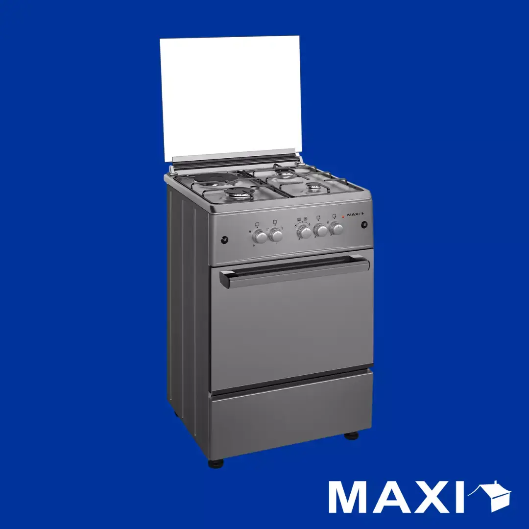 Maxi Gas Cooker 60×60 CM (3+1) Burners Inox