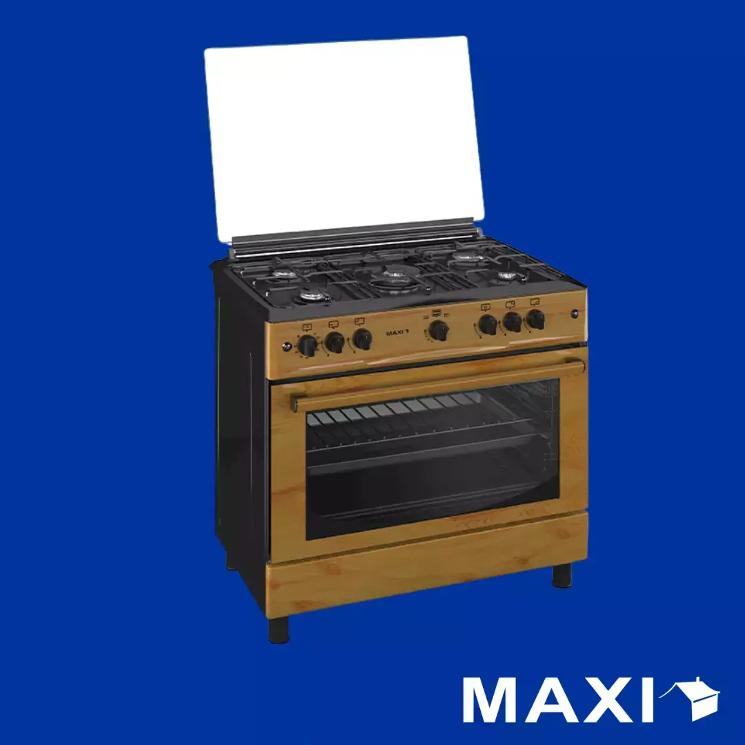 Maxi Gas Cooker 60×90 CM (5) Burners Wood