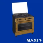 Maxi Gas Cooker 60×90 CM (4+2) Burners Black & Grey
