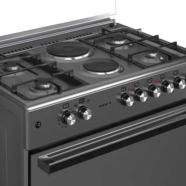 Maxi Gas Cooker 60×90 CM (4+2) Burners Matte Inox (TR)