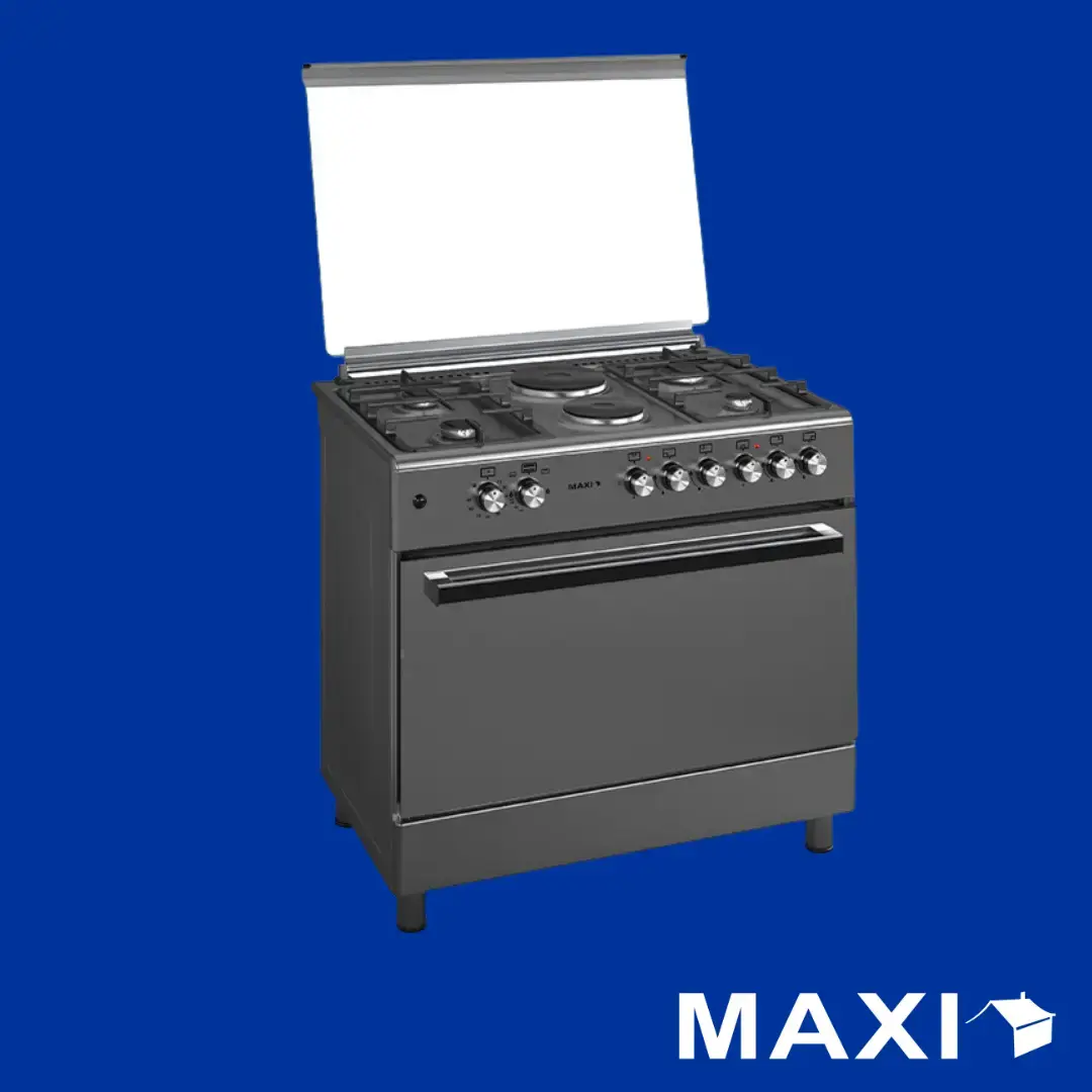 Maxi Gas Cooker 60×90 CM (4+2) Burners Matte Inox (TR)
