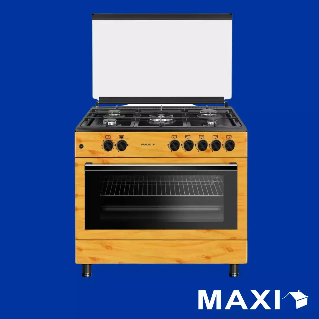 Maxi Gas Cooker 60×90 CM (4+2) Burners Wood (TR)