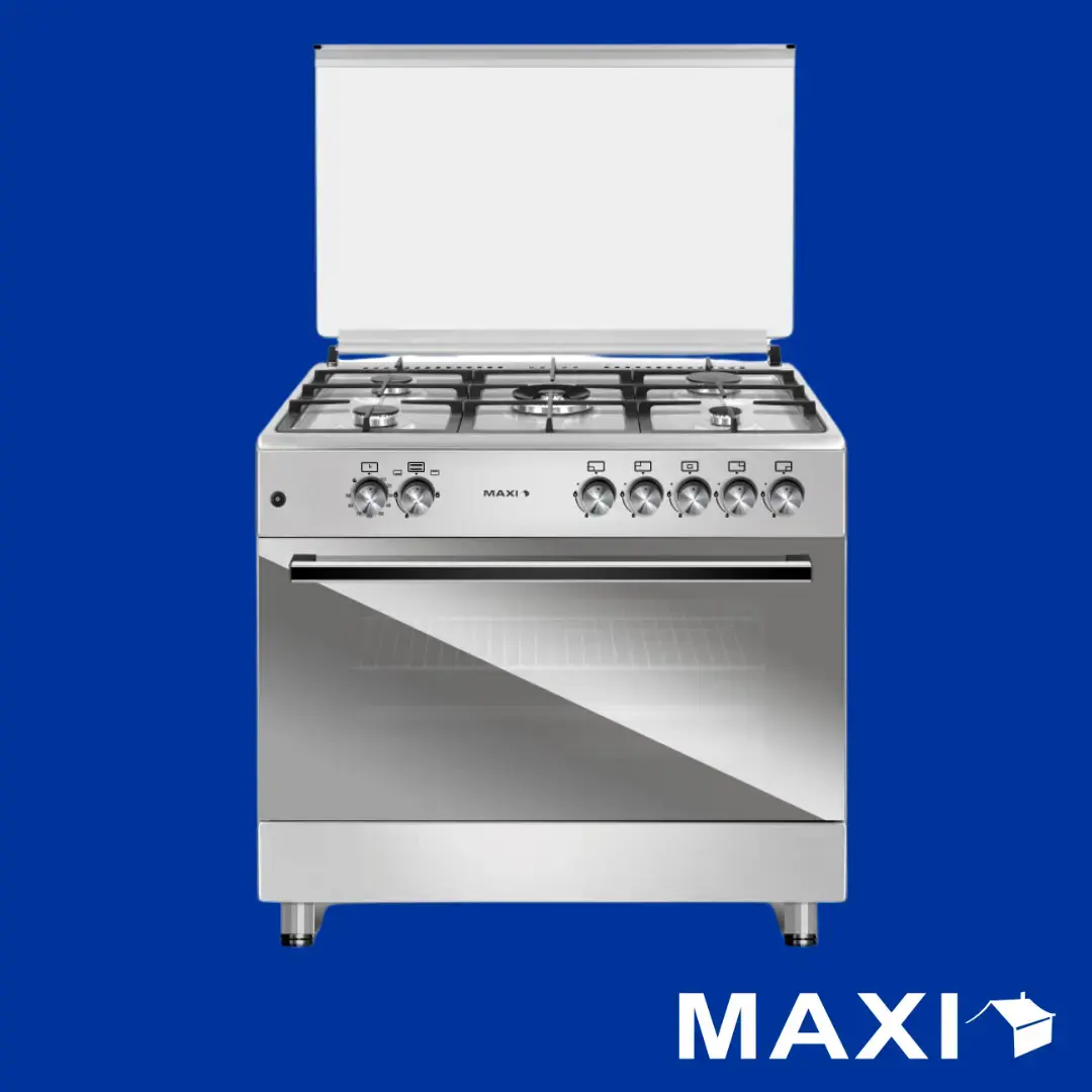 Maxi Gas Cooker 60×90 CM (5) Burners Matte Inox (TR)