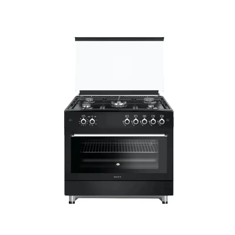 Maxi Gas Cooker 60×90 CM (5) Burners Shine Line Black Matte (FK961MBB)