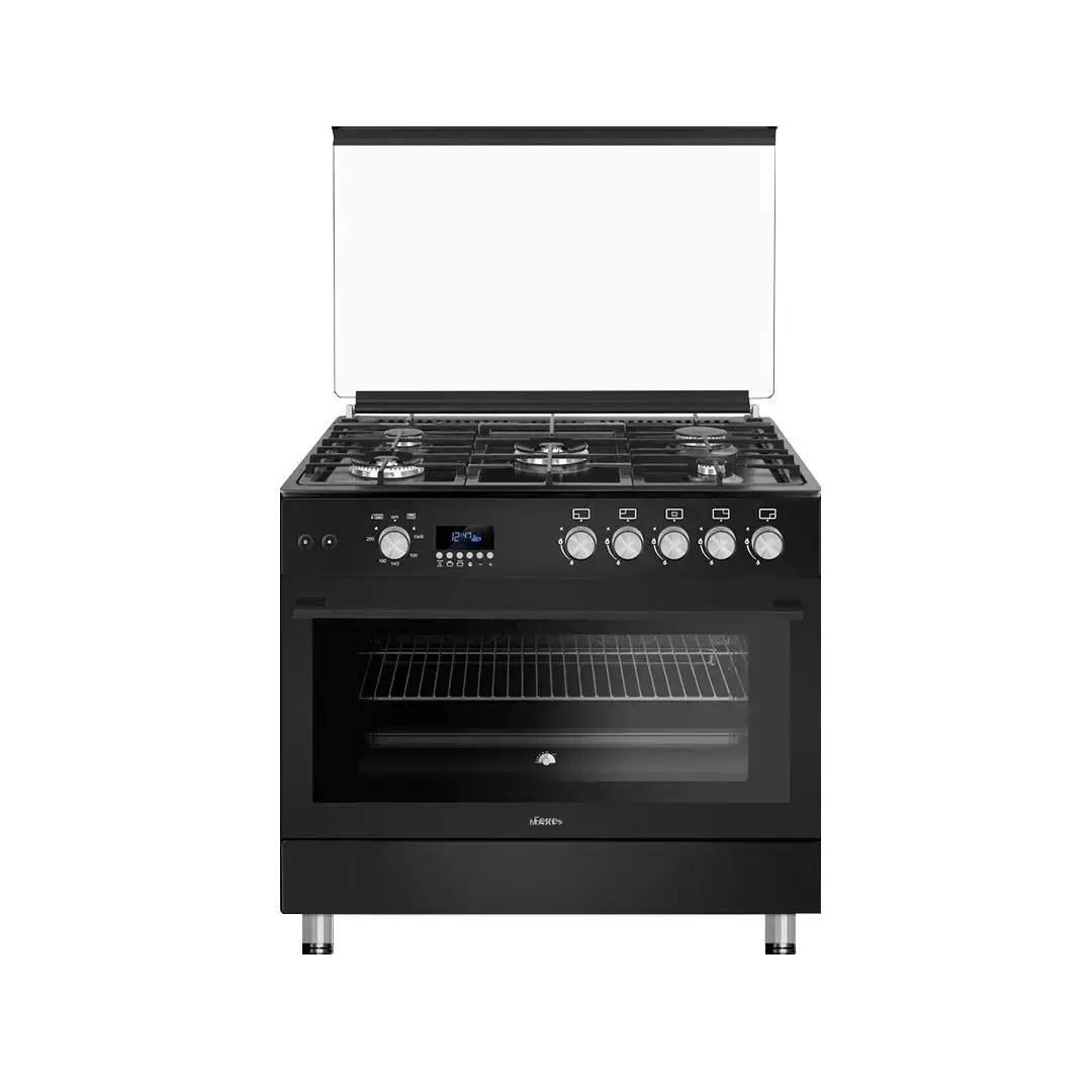 Maxi Gas Cooker 60×90 CM (5) Burners Shine Line Black Matte (FK962DBB)