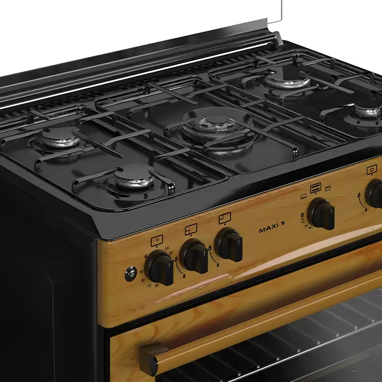 Maxi Gas Cooker 60×90 CM (5) Burners Wood