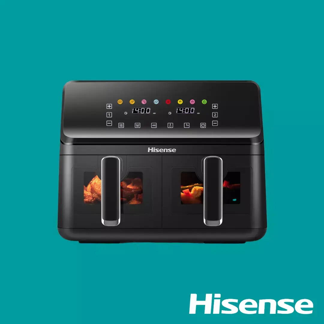 Hisense Air Fryer 8L 2700W Dual Basket (H08BK2S1)