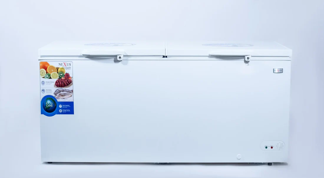 Nexus NX-800 400 Litres Double Door Chest Freezer Gray
