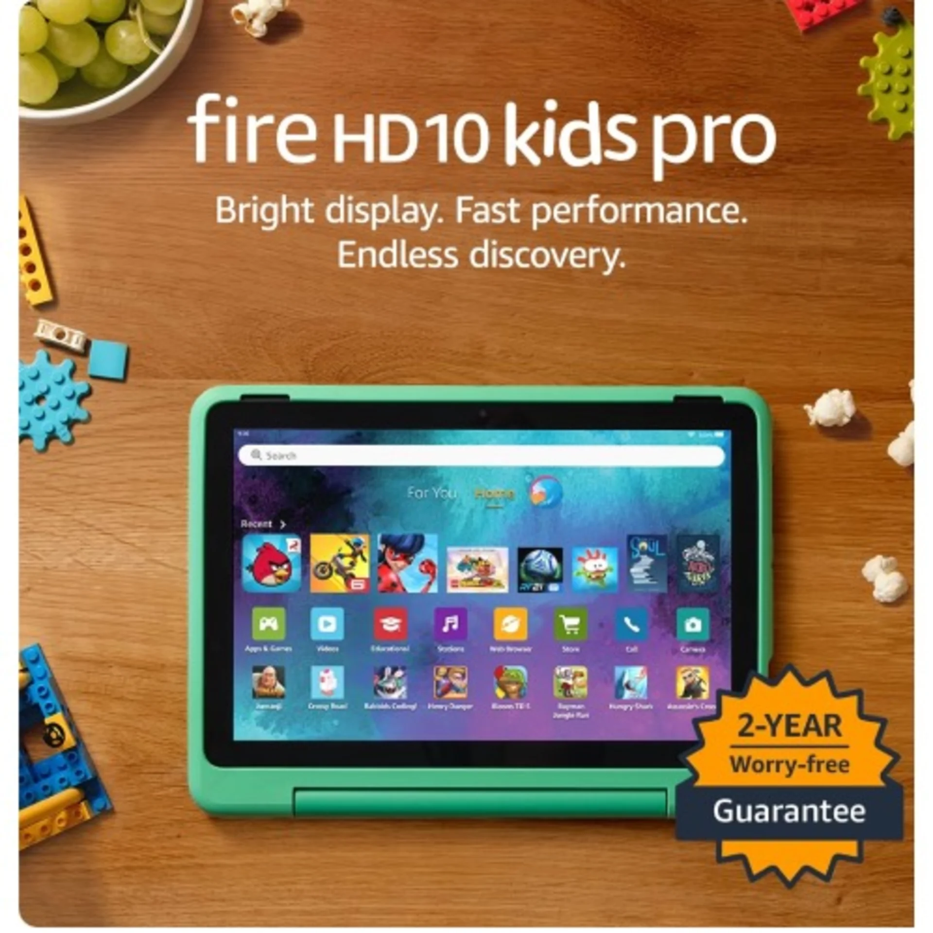 Amazon Fire Hd 10 Kids Pro Tablet – Newest Model- Ages 6-12 – Bright 10.1″ Hd Screen- Slim