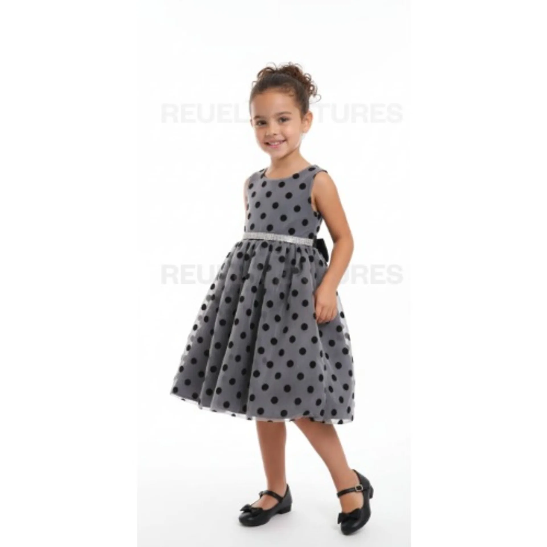 Polkadot Sleeveless Children Gown