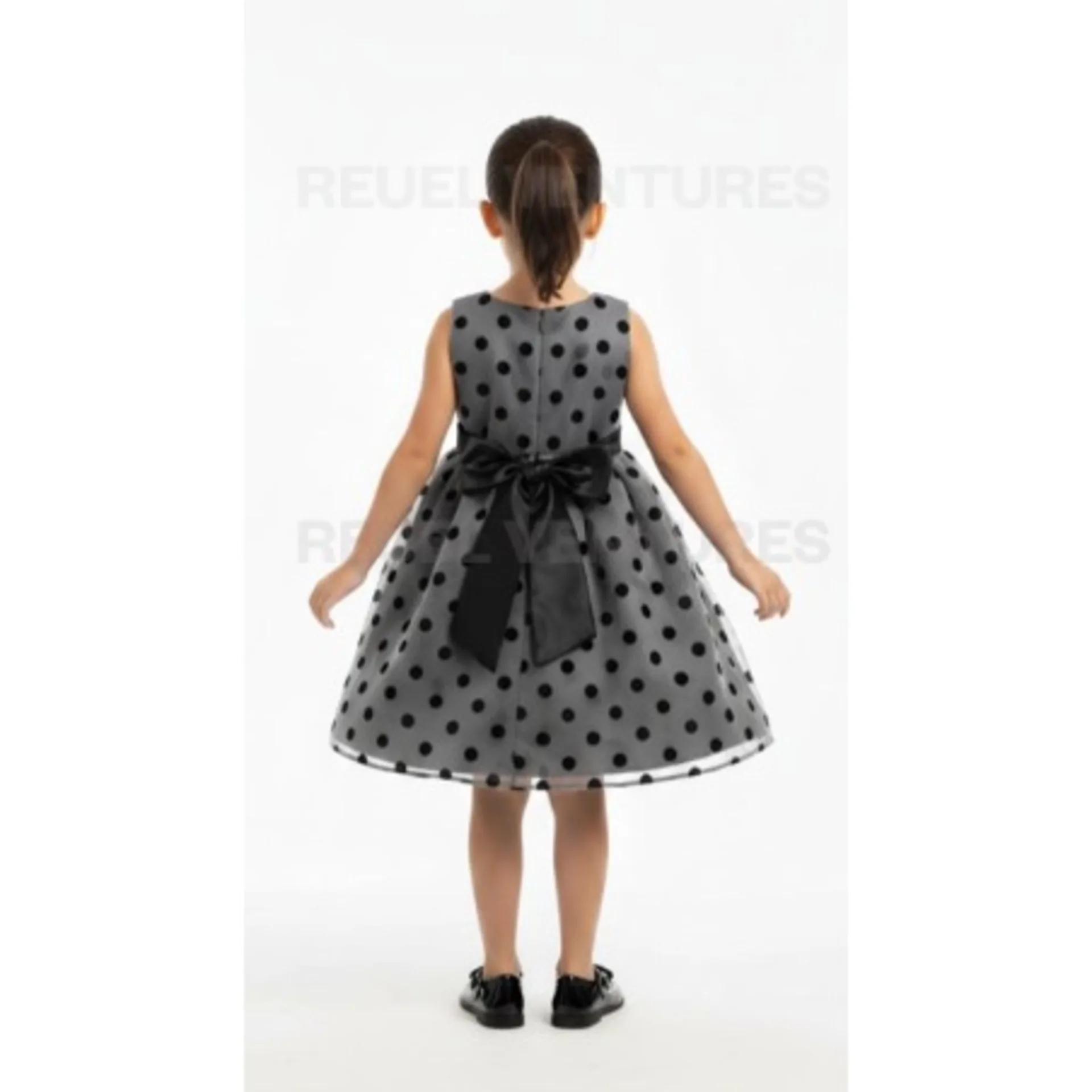 Polkadot Sleeveless Children Gown