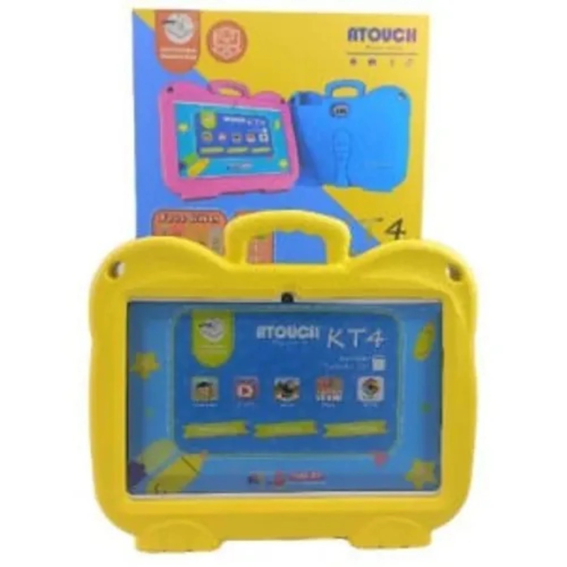 Atouch Kt4 Kids Tablet Pc With Free Gifts – 7″ – 128GB ROM – 6GB RAM – Wifi – 4000mAh – Yellow