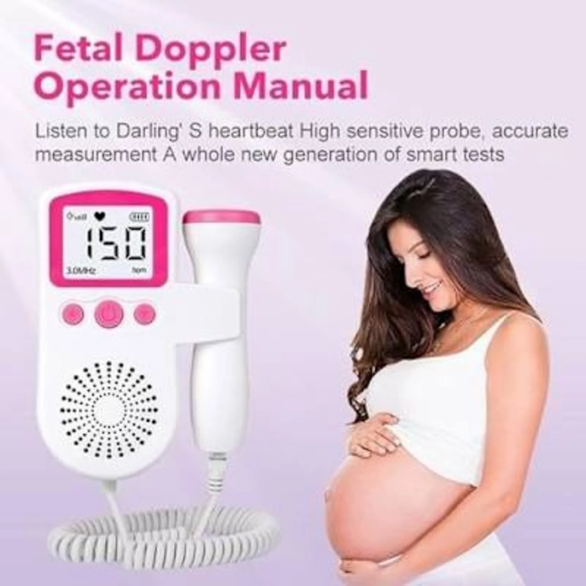 Portable Fetal Doppler / Baby Heartbeat Monitor