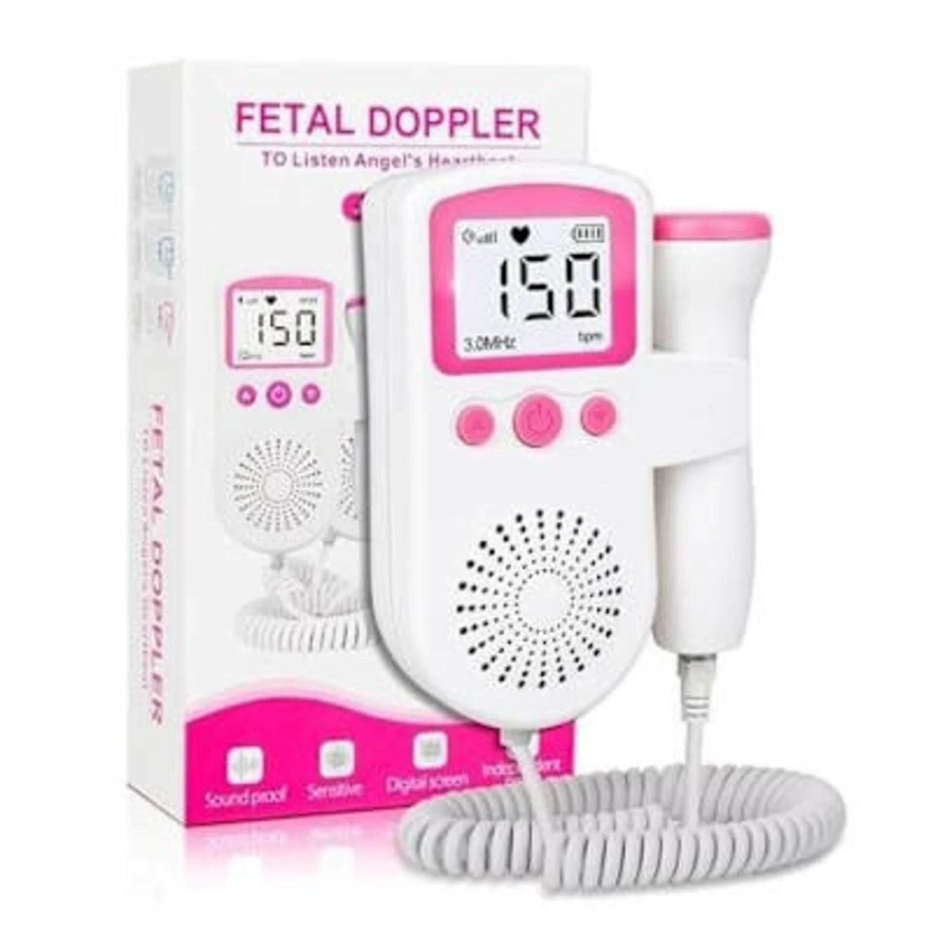 Portable Fetal Doppler / Baby Heartbeat Monitor