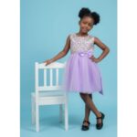 Purple Floral Children Dress