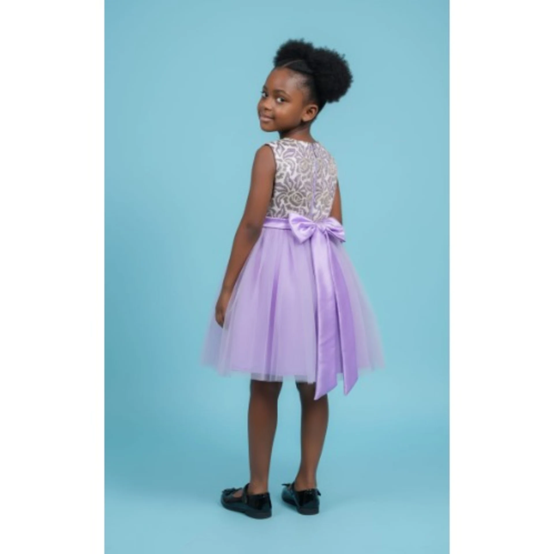 Purple Floral Children Dress