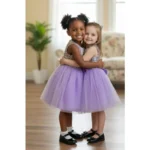 Purple Floral Children Dress