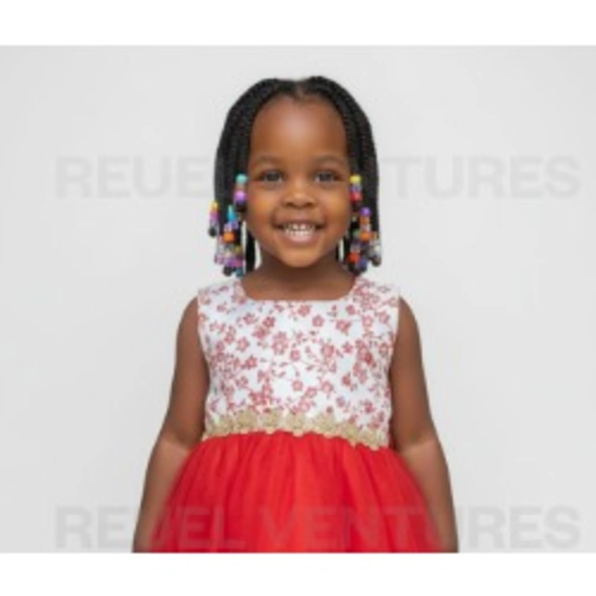 Red Dress With Flowery Damask