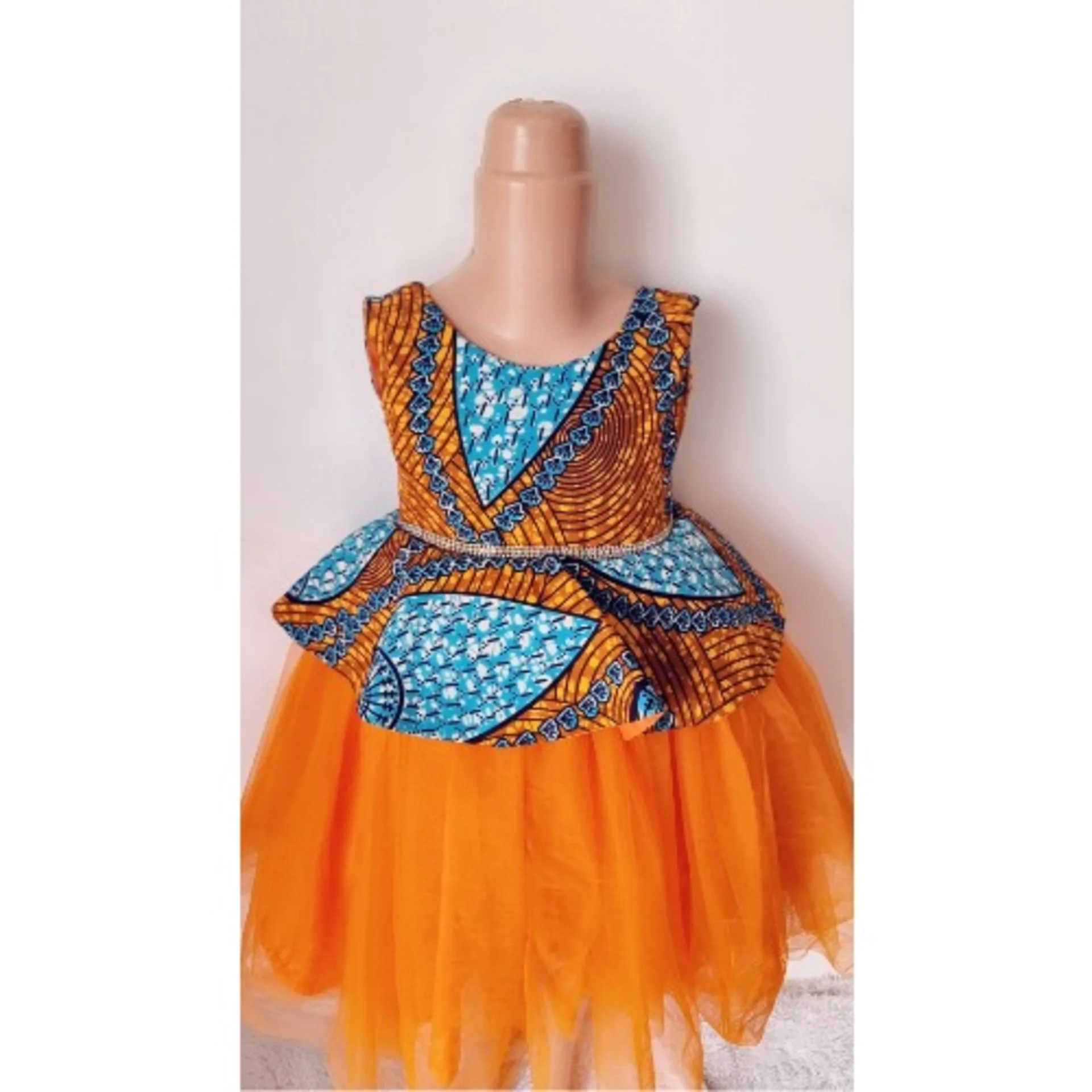 Ankara With Tulle Dress