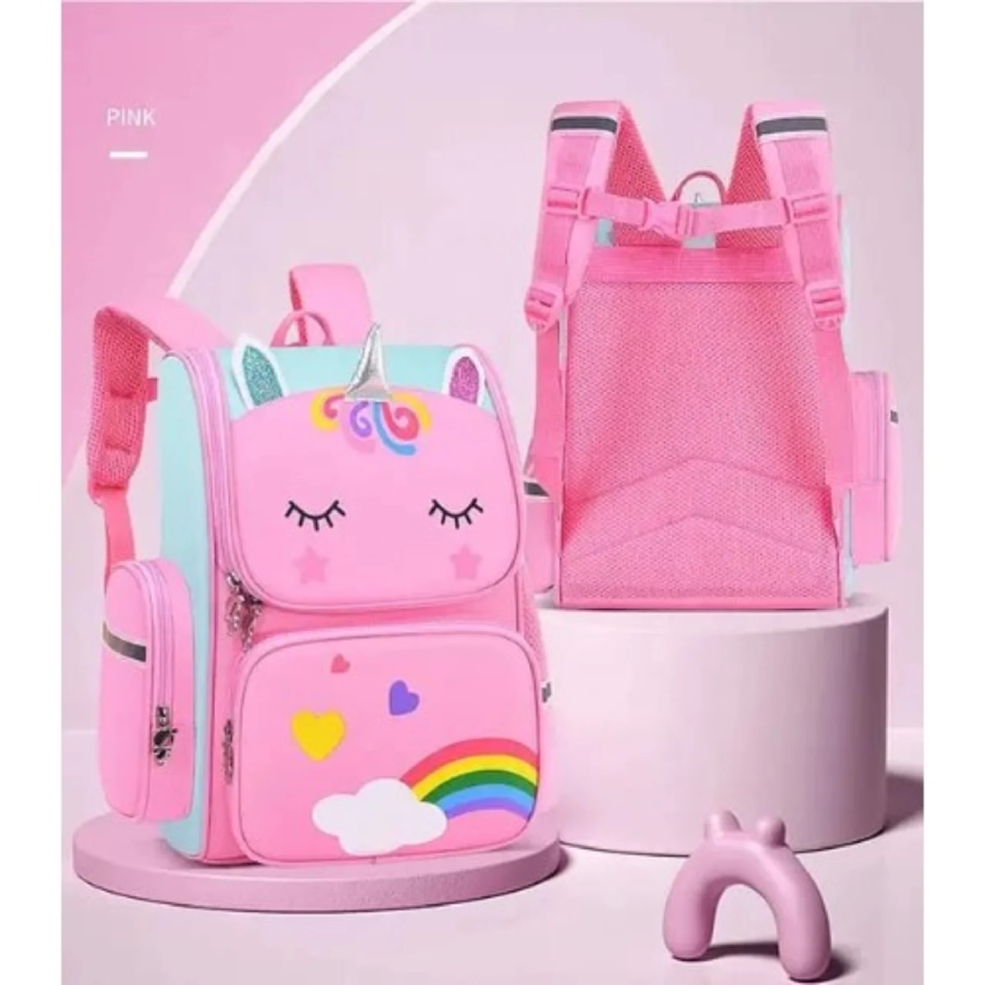 Unicorn School Backpack – Pink