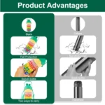 Spin Fun Insulated Mathematics Vacuum Kids Water Bottle -green