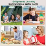 Spin Fun Insulated Mathematics Vacuum Kids Water Bottle -green