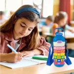 Spin Fun Insulated Mathematics Vacuum Kids Water Bottle -blue
