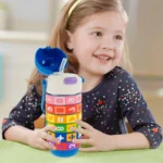 Spin Fun Insulated Mathematics Vacuum Kids Water Bottle -blue