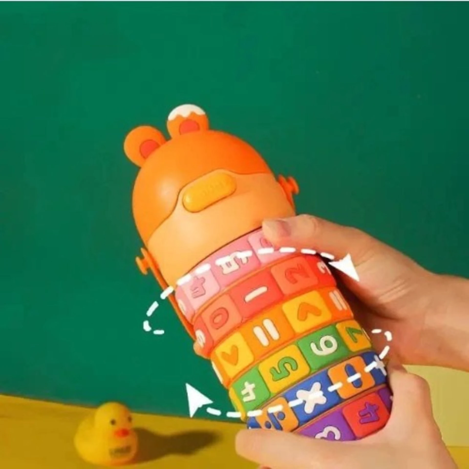 Spin Fun Insulated Mathematics Vacuum Kids Water Bottle -orange Colour