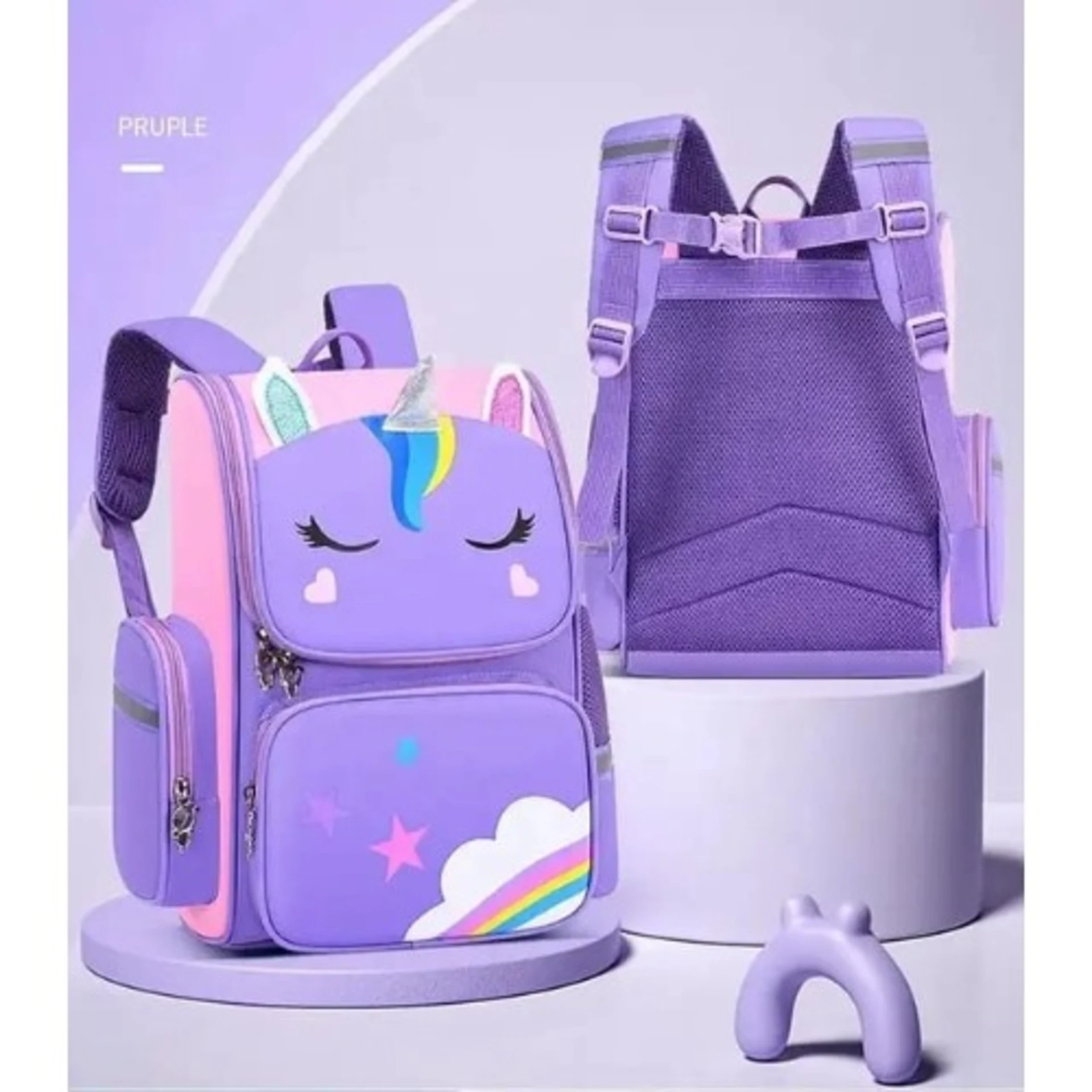 Large Unicorn Backpack- Purple