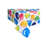 Balloon-design Plastic Table Cover – Long & Wide – 54″ X 108″