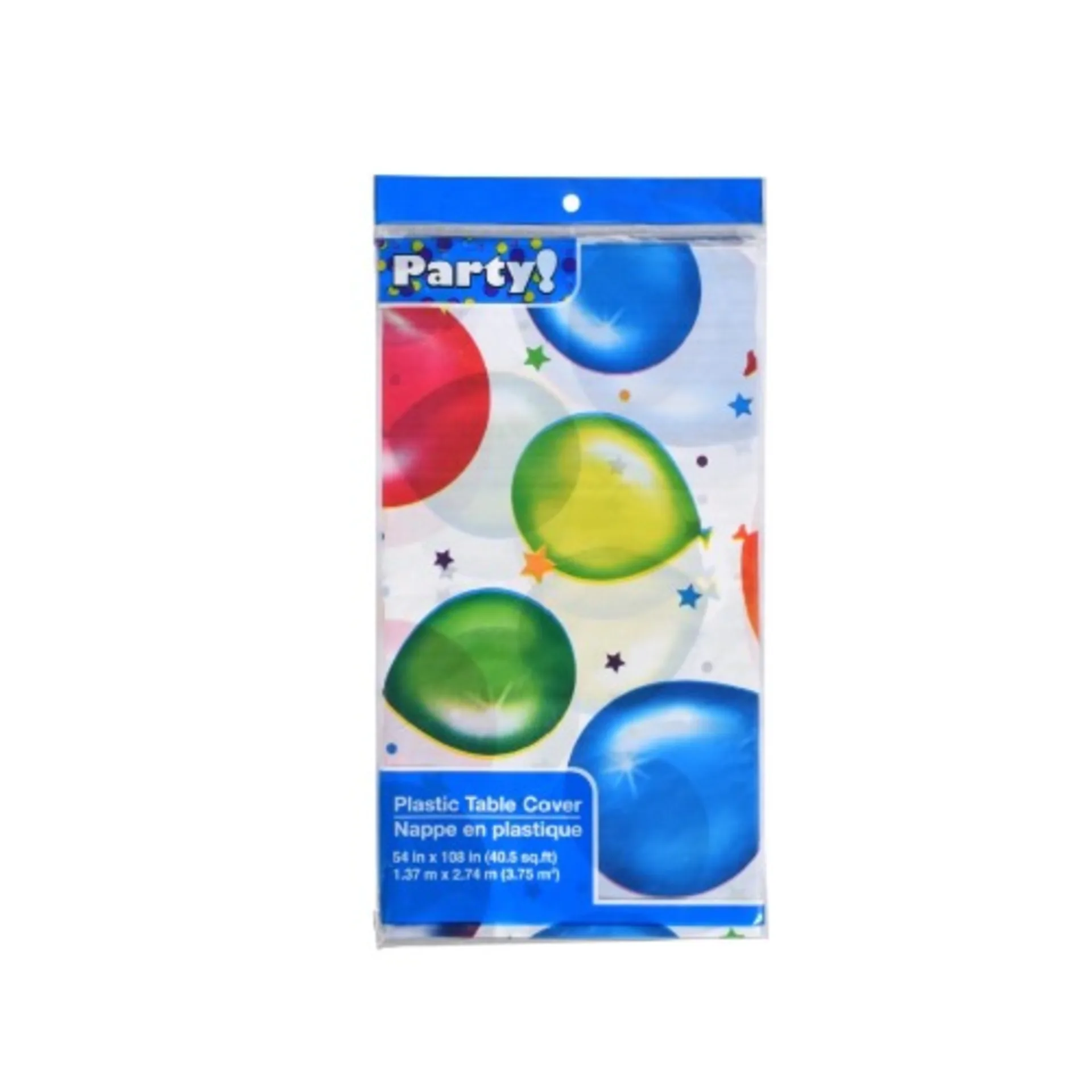Balloon-design Plastic Table Cover – Long & Wide – 54″ X 108″