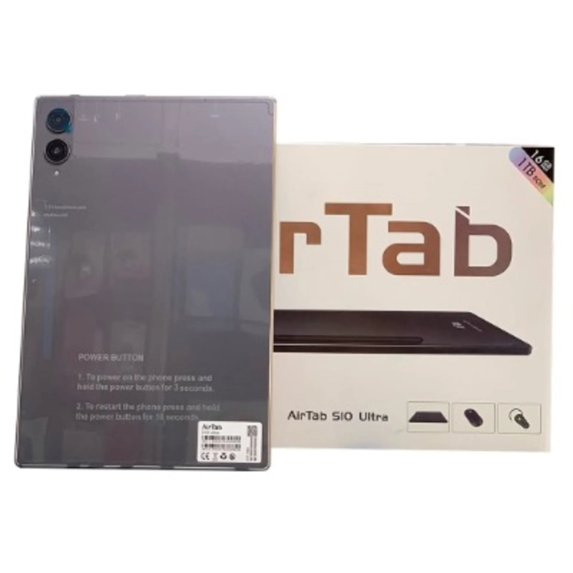 AirTab S10 Ultra 5G Tablet with Keyboard – 10.1″ – 1TB ROM – 16GB RAM – Dual SIM – 10000mAh