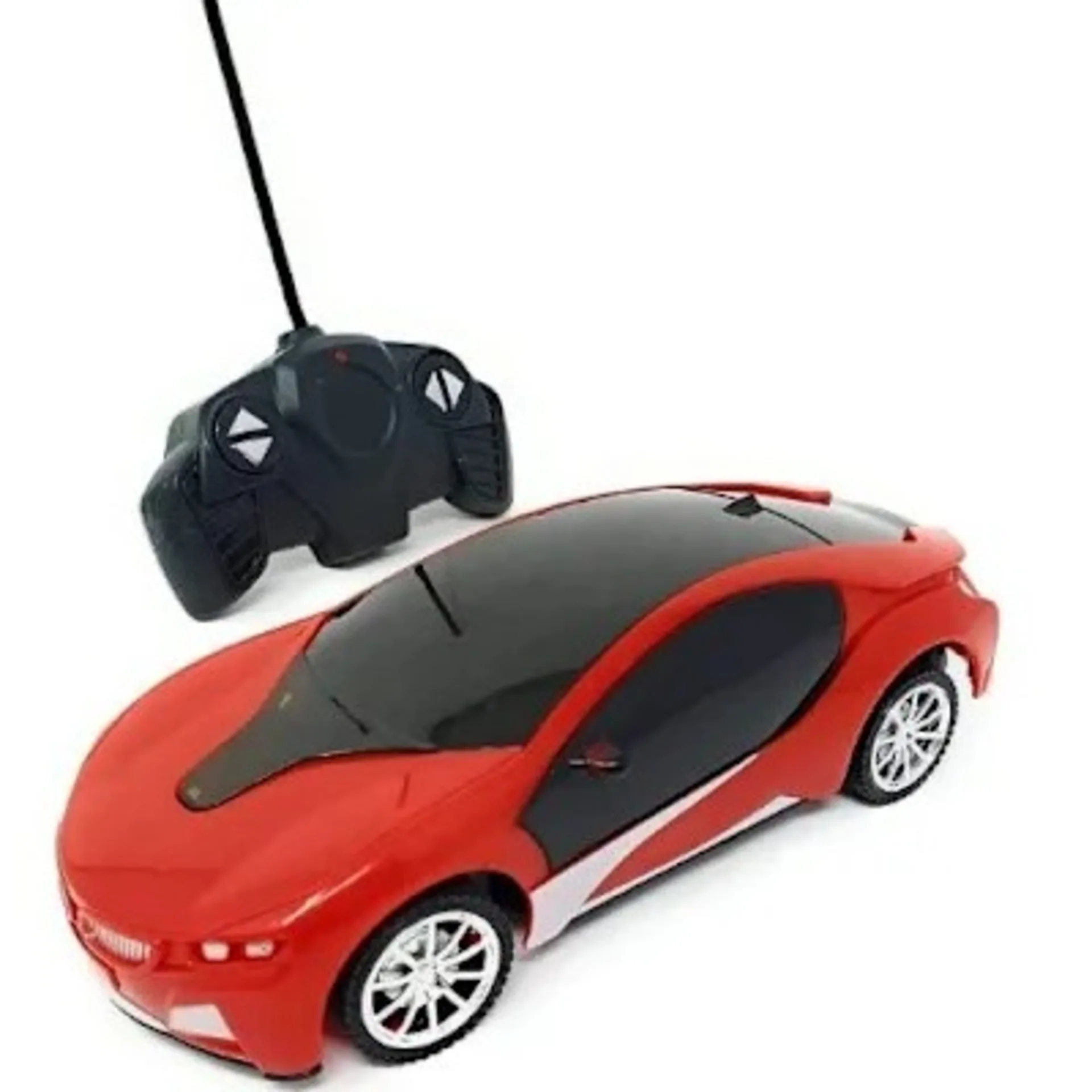 Wireless Remote Control Famous Car Toy With 3d Lights – Red