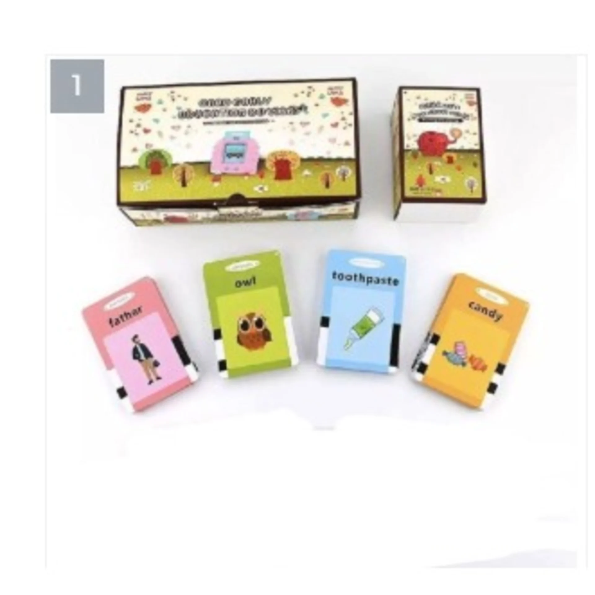 Kiddies Early Education Interactive Home Learning Teaching Flash Talking Card -pink