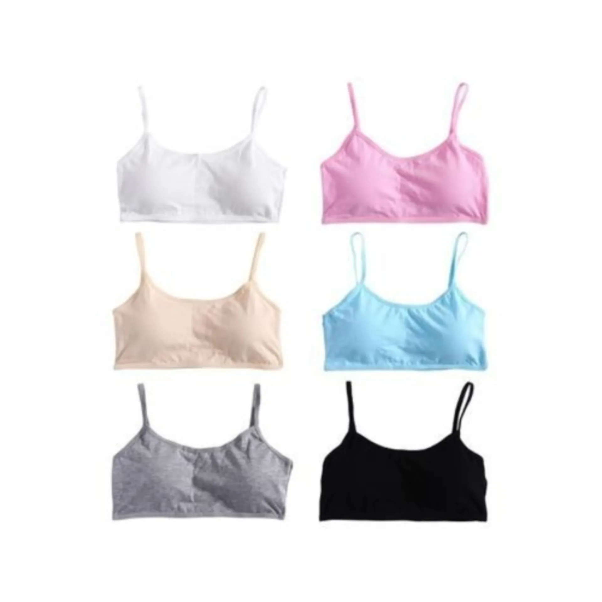 Bra Top For Teenage Girls -multicolour – 6 pieces