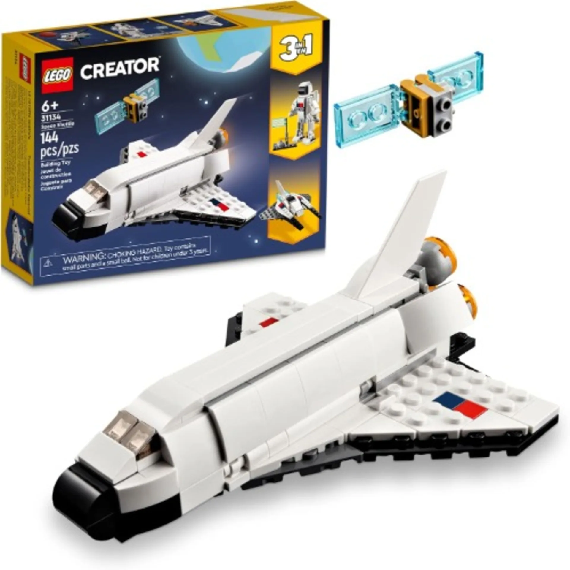 LEGO Creator 3 In 1 Space Shuttle Building Set – 31134 – 144pcs