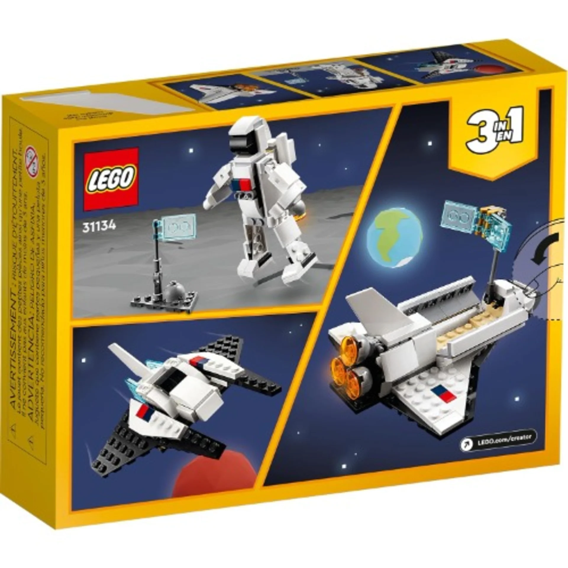LEGO Creator 3 In 1 Space Shuttle Building Set – 31134 – 144pcs