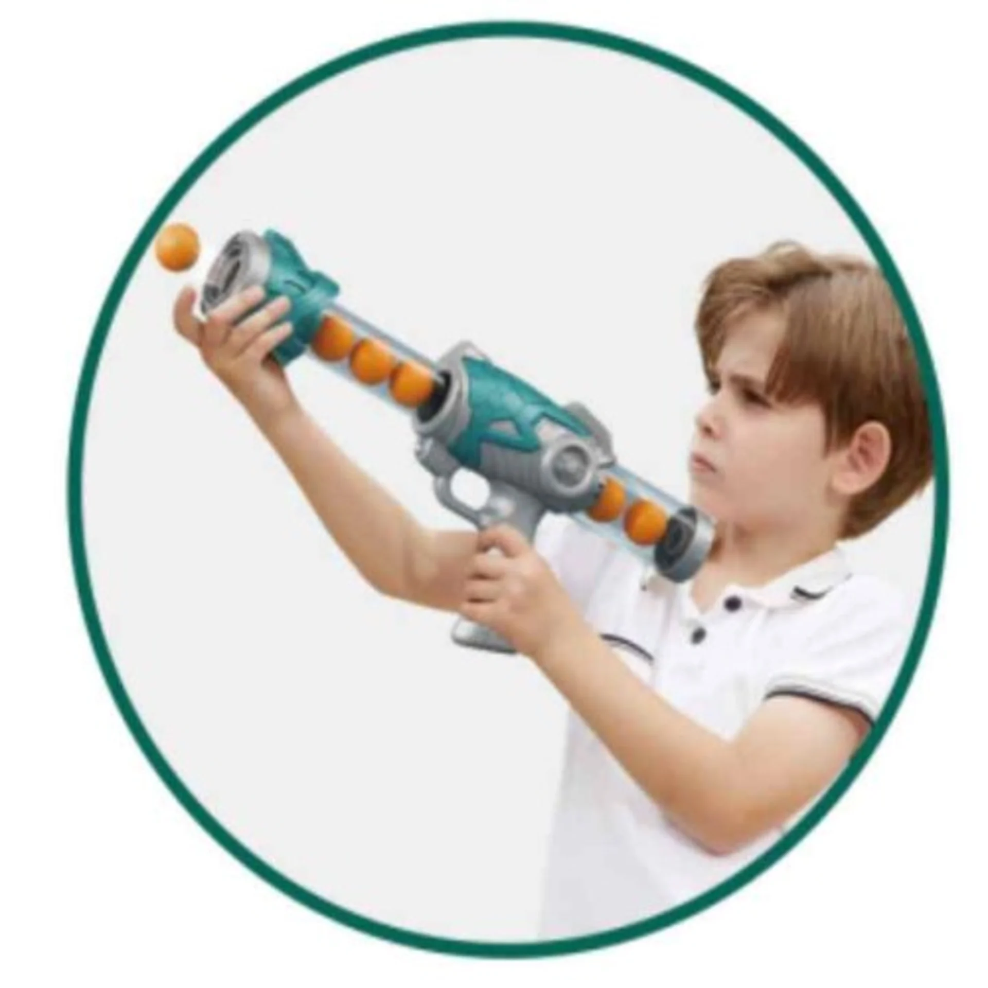 Air Power Shooting Gun Game Set Soft Eva Balls Moving Shooting Target Blaster