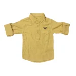 Armani Shirt With Reversible Sleeves & Band Neck – Yellow