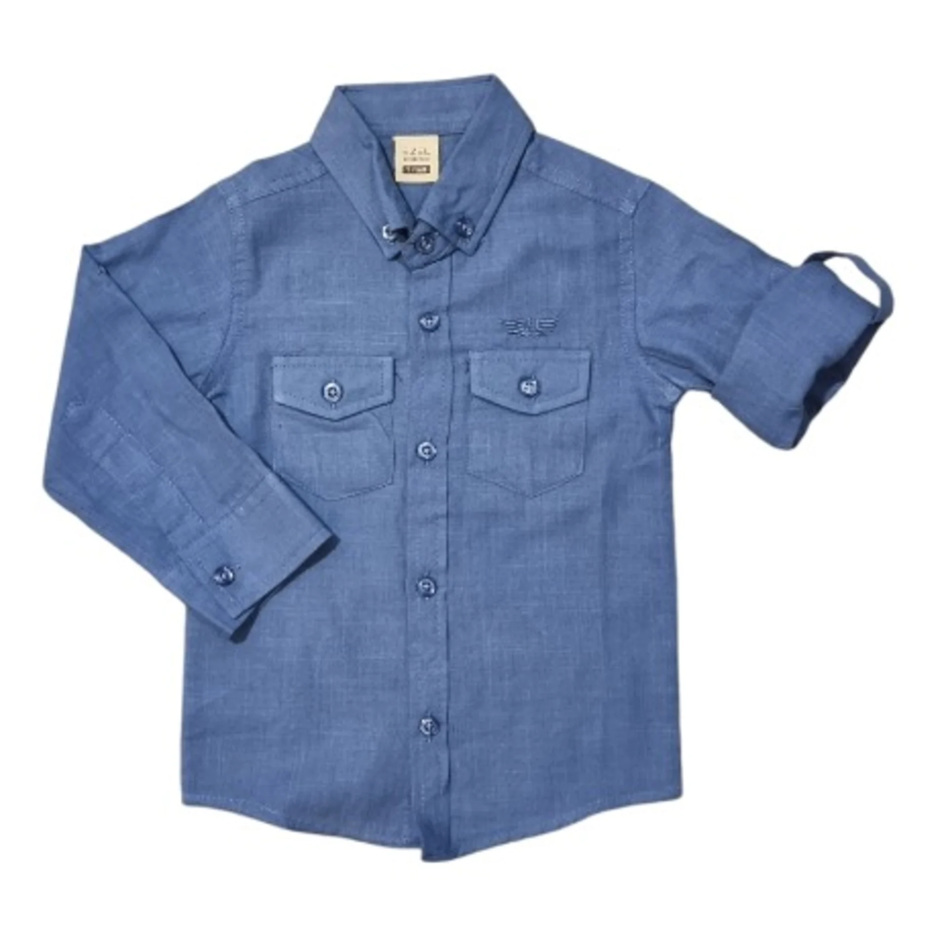 Boys’ Classic Long Sleeve & Button-up Shirt Blue