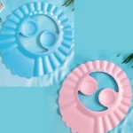 2pcs Soft Adjustable Bath Accessories Shampoo Shower Cap Hat With Earmuff Cover/shield
