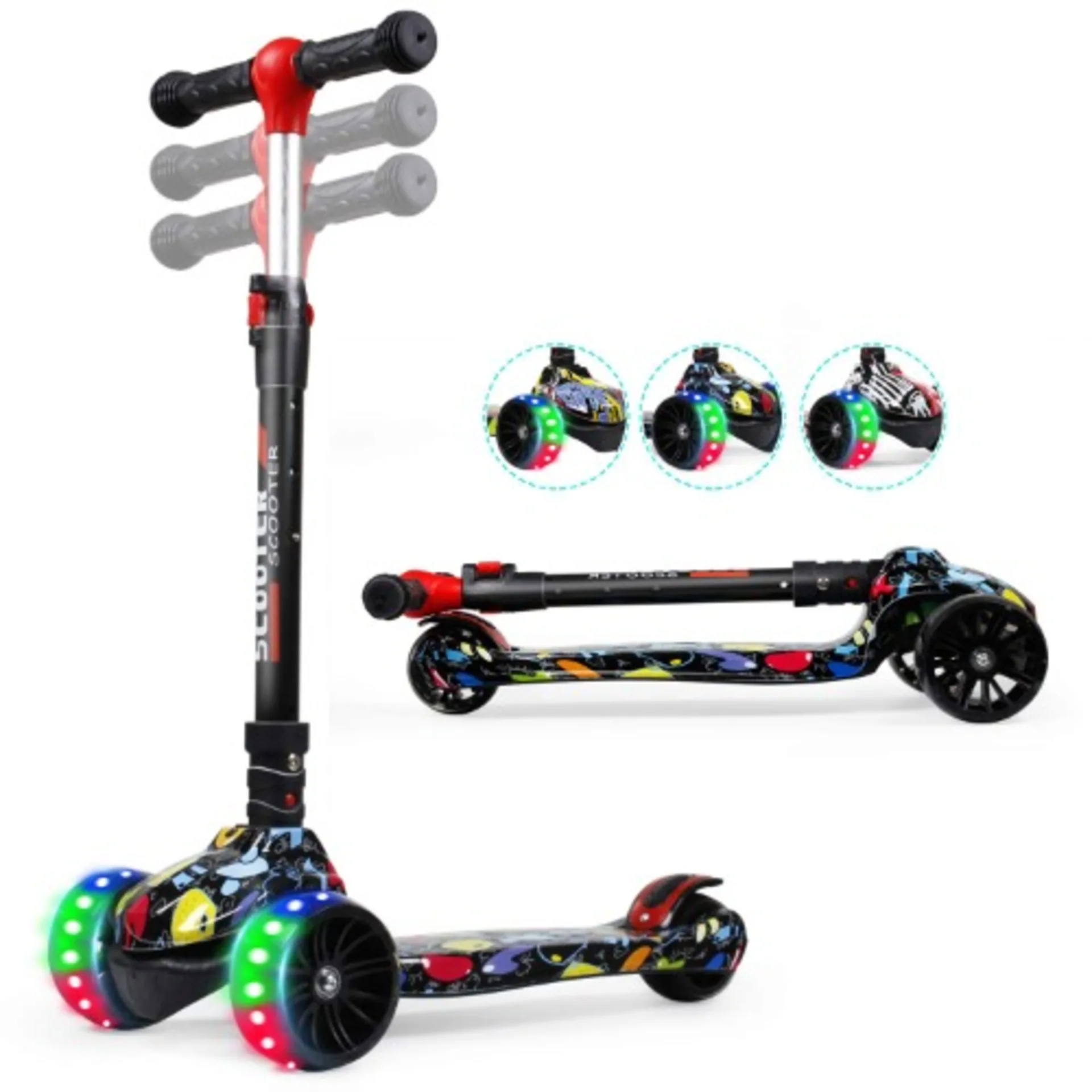 Kids Three Wheel Scooter With Led Flashlight Tyres