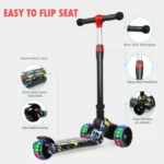 Kids Three Wheel Scooter With Led Flashlight Tyres