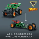 LEGO Technic Monster Jam Dragon & Monster Truck Toy -42149 -217 Pieces