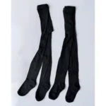 Girls Cotton Soft Tight Popsocks – 2 Pairs – Black