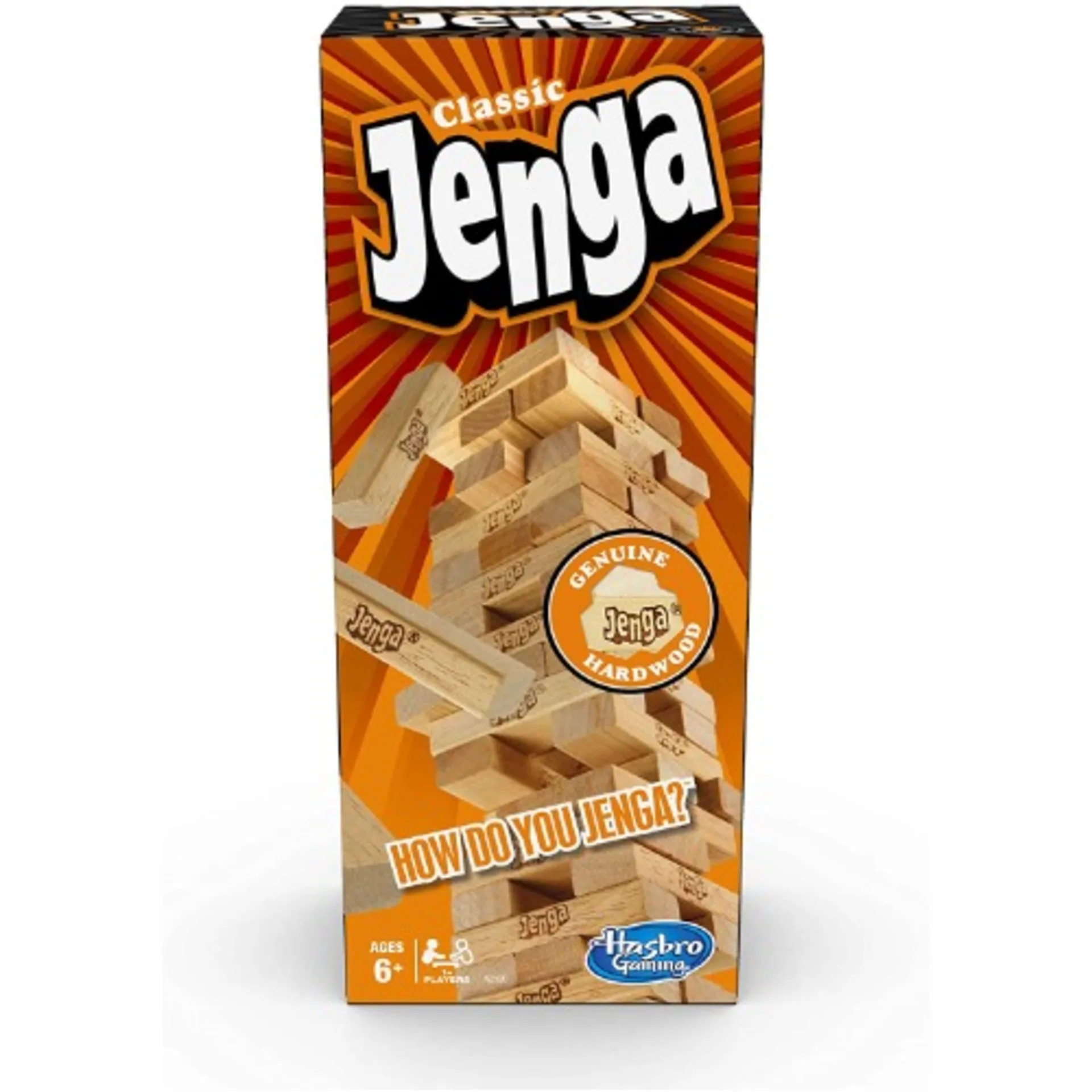 Hasbro Gaming Jenga Classic 54-piece Block Stacking Game